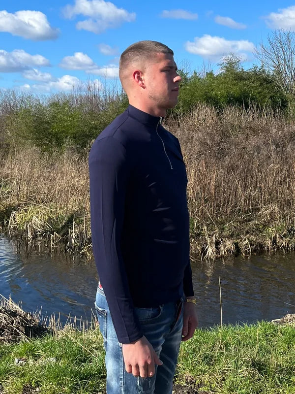 Long Sleeve Shirt - Navy Blauw