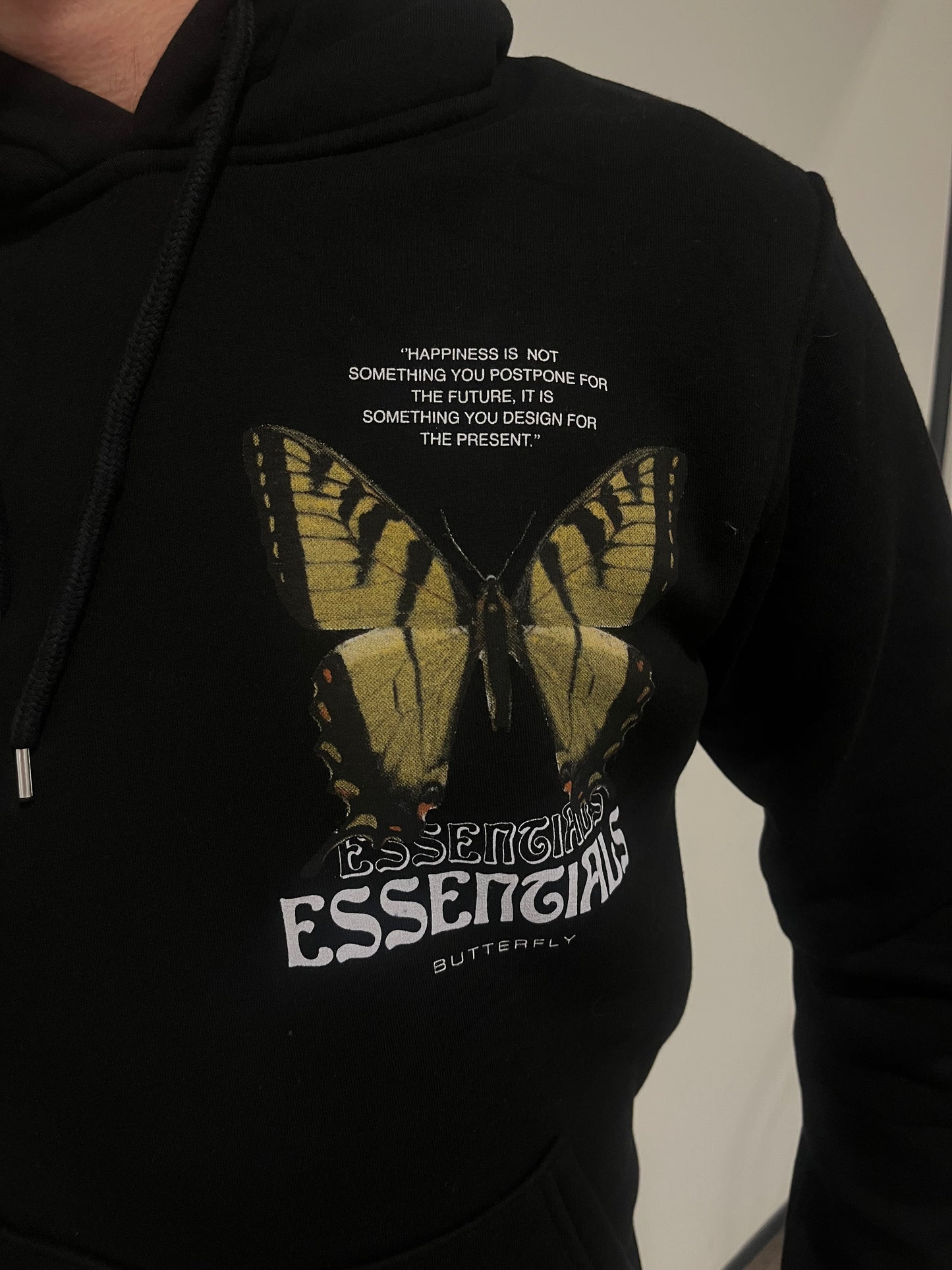 Essengials Butterfly Hoodie - Zwart