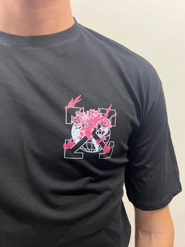 Fire Triangle T-Shirt - Zwart