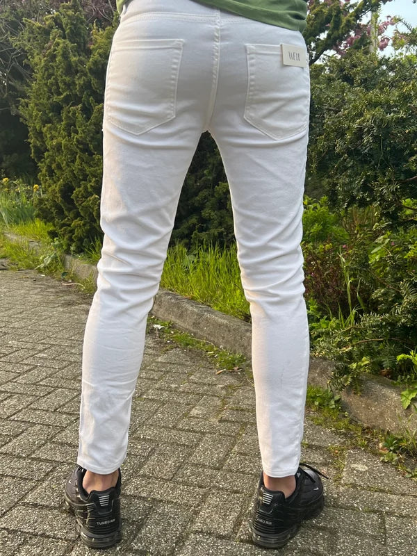 White Tear Skinny Jean - Wit