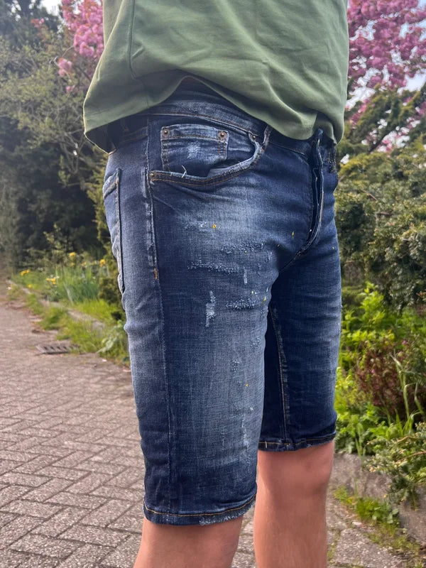 Tired Short Jean - Donker Blauw