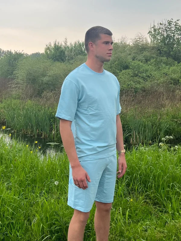 Comfy Trainingspak Short - Baby Blauw
