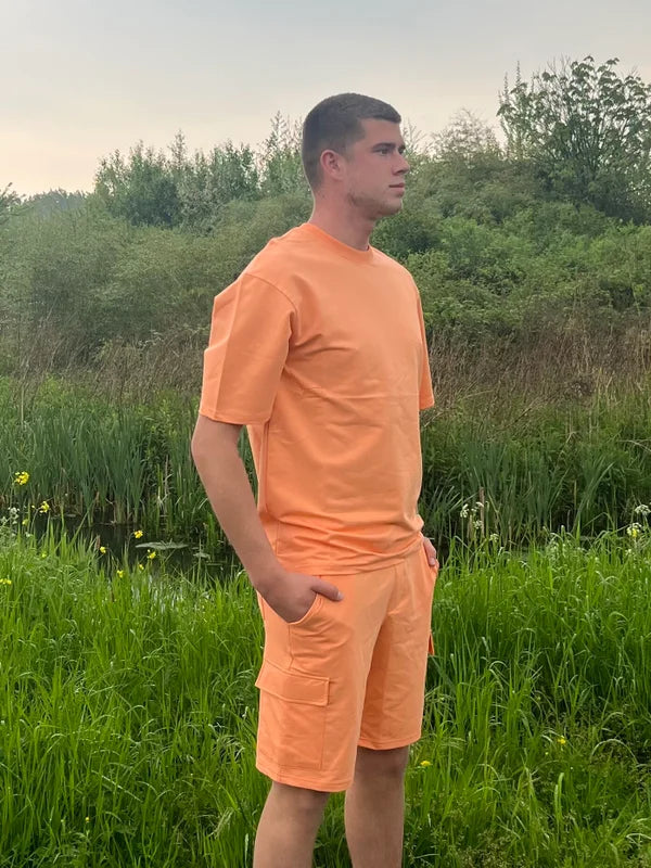 Comfy Trainingspak Short - Oranje