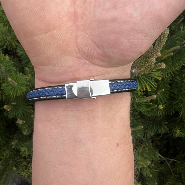 Anchor Connection Bracelet - Black And Blue