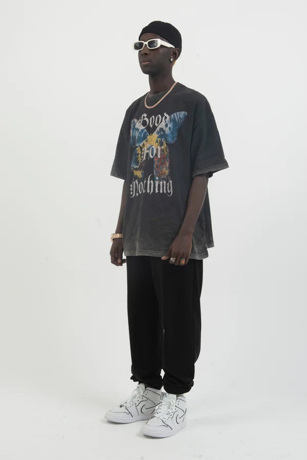 Nothing T-Shirt - Gewassen Grijs