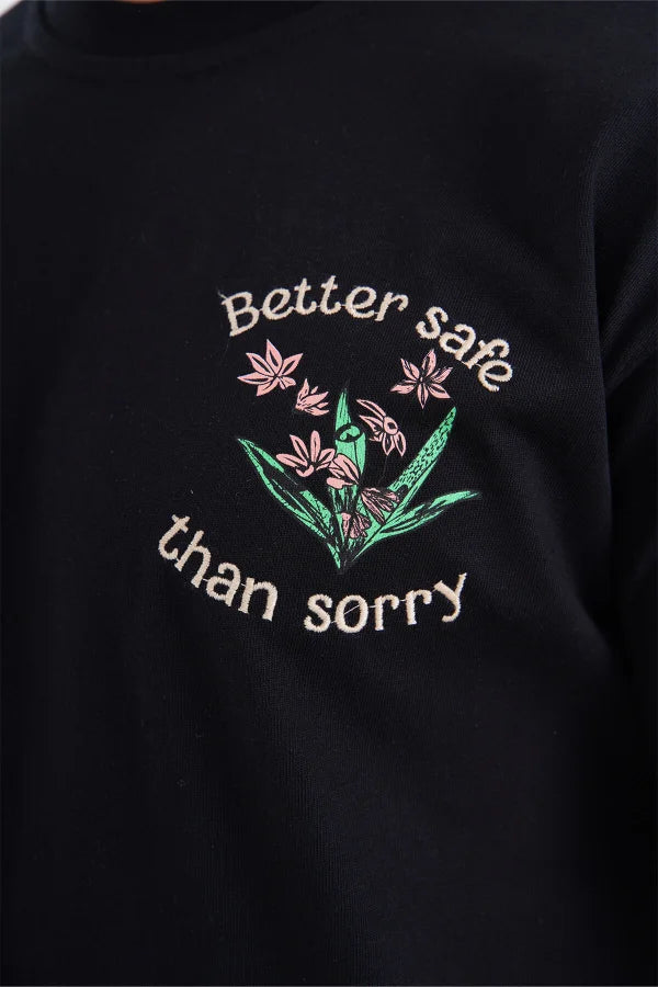 Better Safe T-Shirt - Zwart