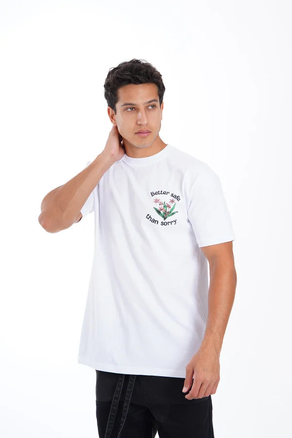 Better Safe T-Shirt - Wit