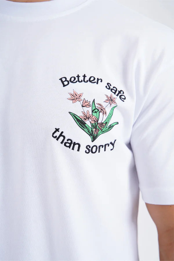 Better Safe T-Shirt - Wit