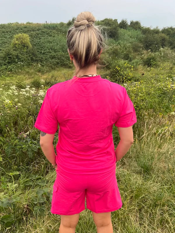Fly Trainingspak Short - Fuchsia Roze