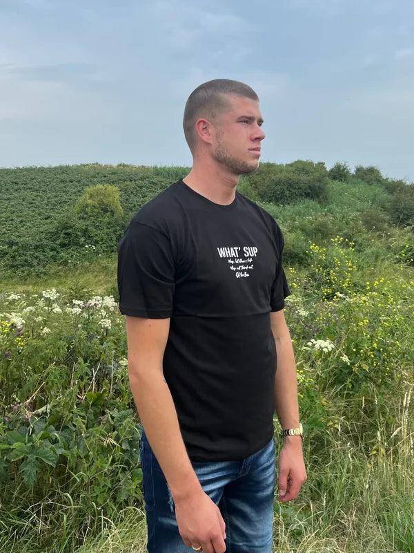 What Sup T-Shirt - Zwart