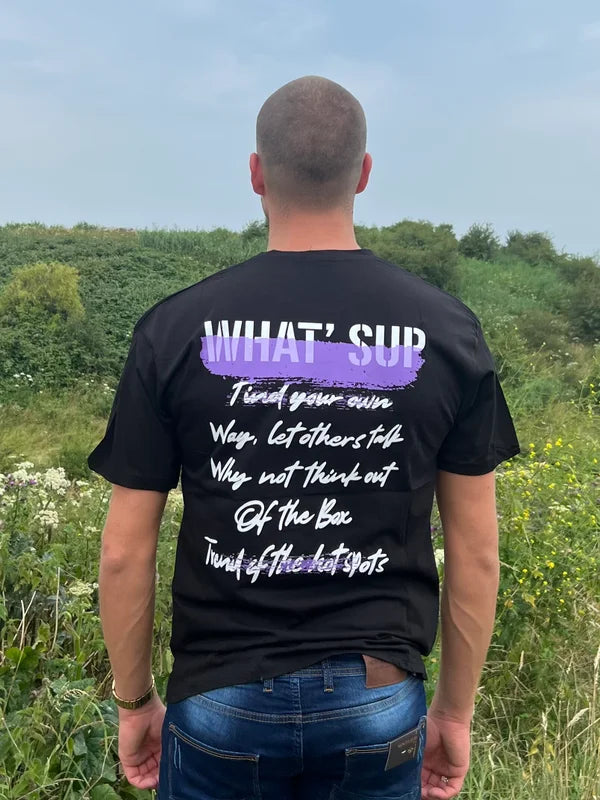 What Sup T-Shirt - Zwart