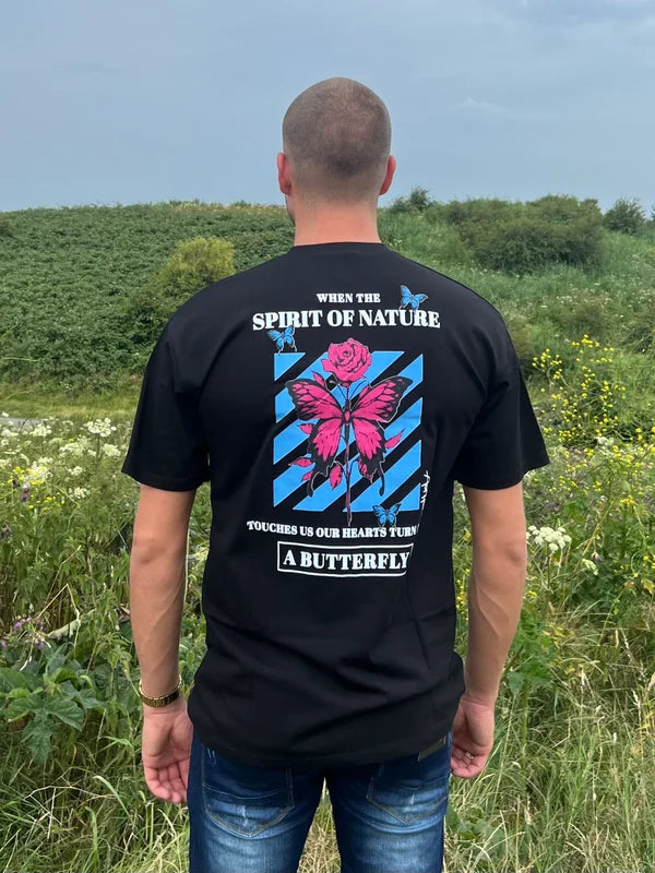 Spirit Butterfly T-Shirt - Zwart