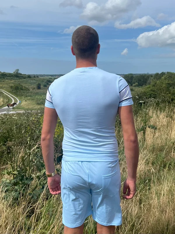 Stripe Short Trainingspak - Blauw