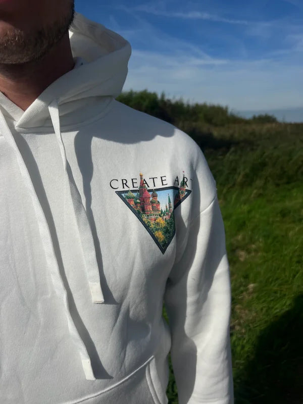 Create Art Hoodie - Crème Wit