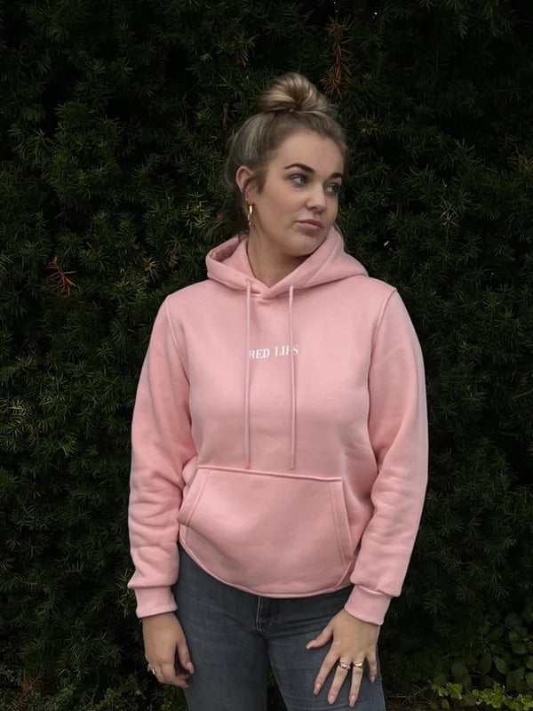 Red Lips Hoodie - Roze