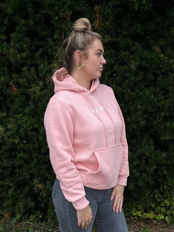 Red Lips Hoodie - Roze