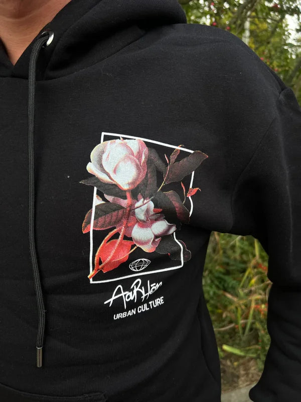 Discover Flower Hoodie - Zwart