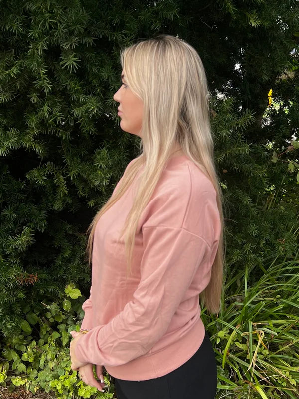 Basic Peach Sweater - Peach
