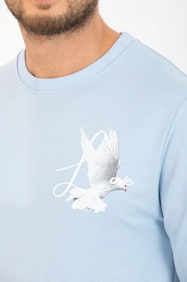 Liefdes Duif Sweater - Blauw