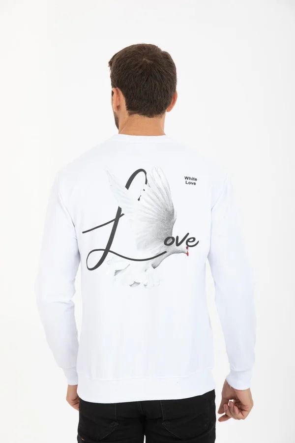 Liefdes Duif Sweater - Wit