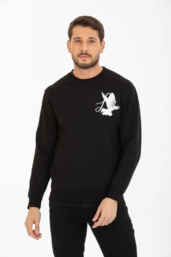 Liefdes Duif Sweater - Zwart
