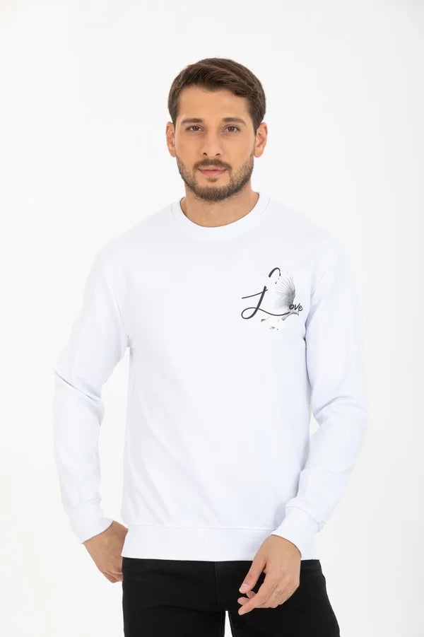 Liefdes Duif Sweater - Wit