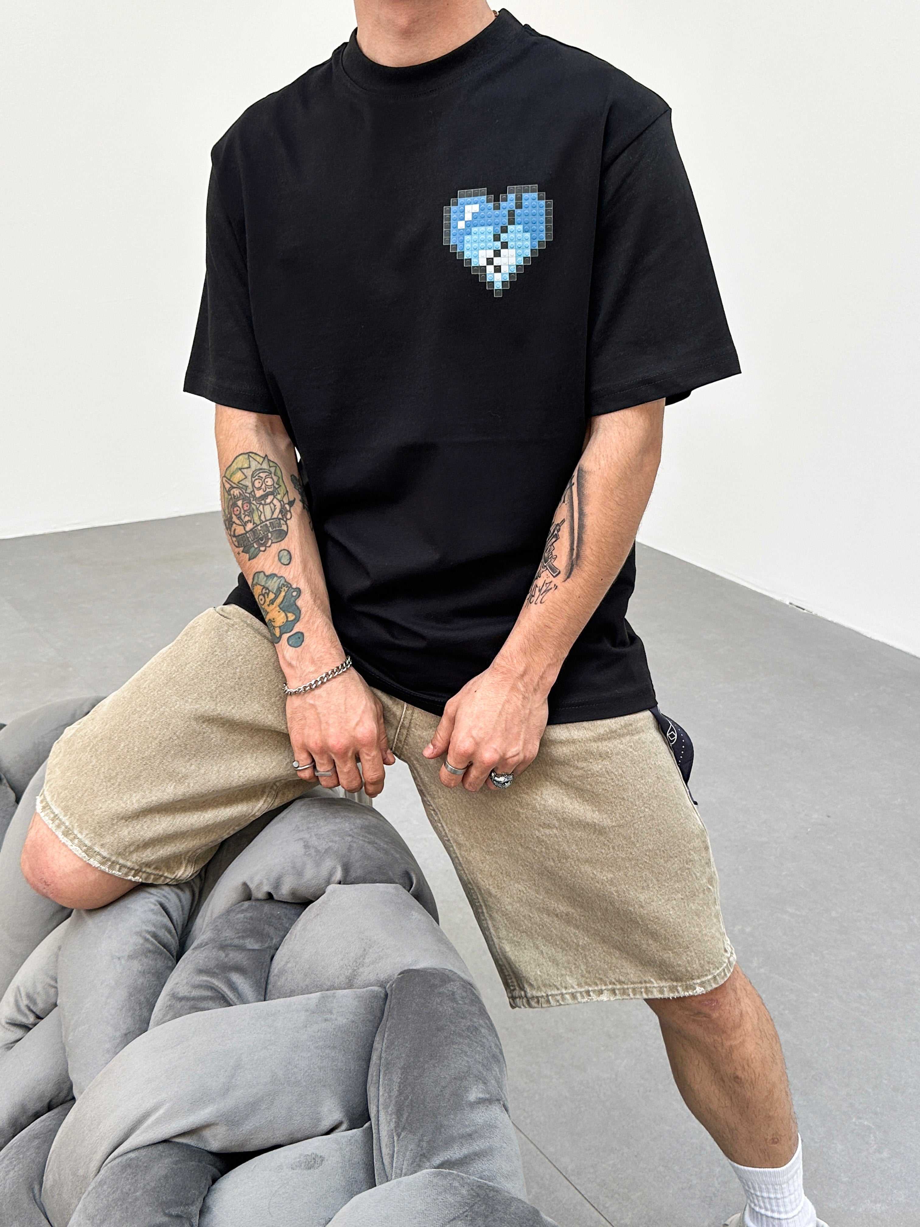 Blue Logo T-Shirt - Zwart