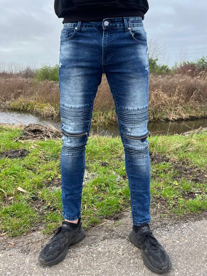Blue Row Slim Fit Jean - Blauw