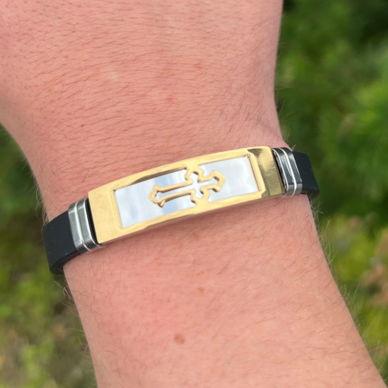 Cross Bracelet - Silver And Gold
