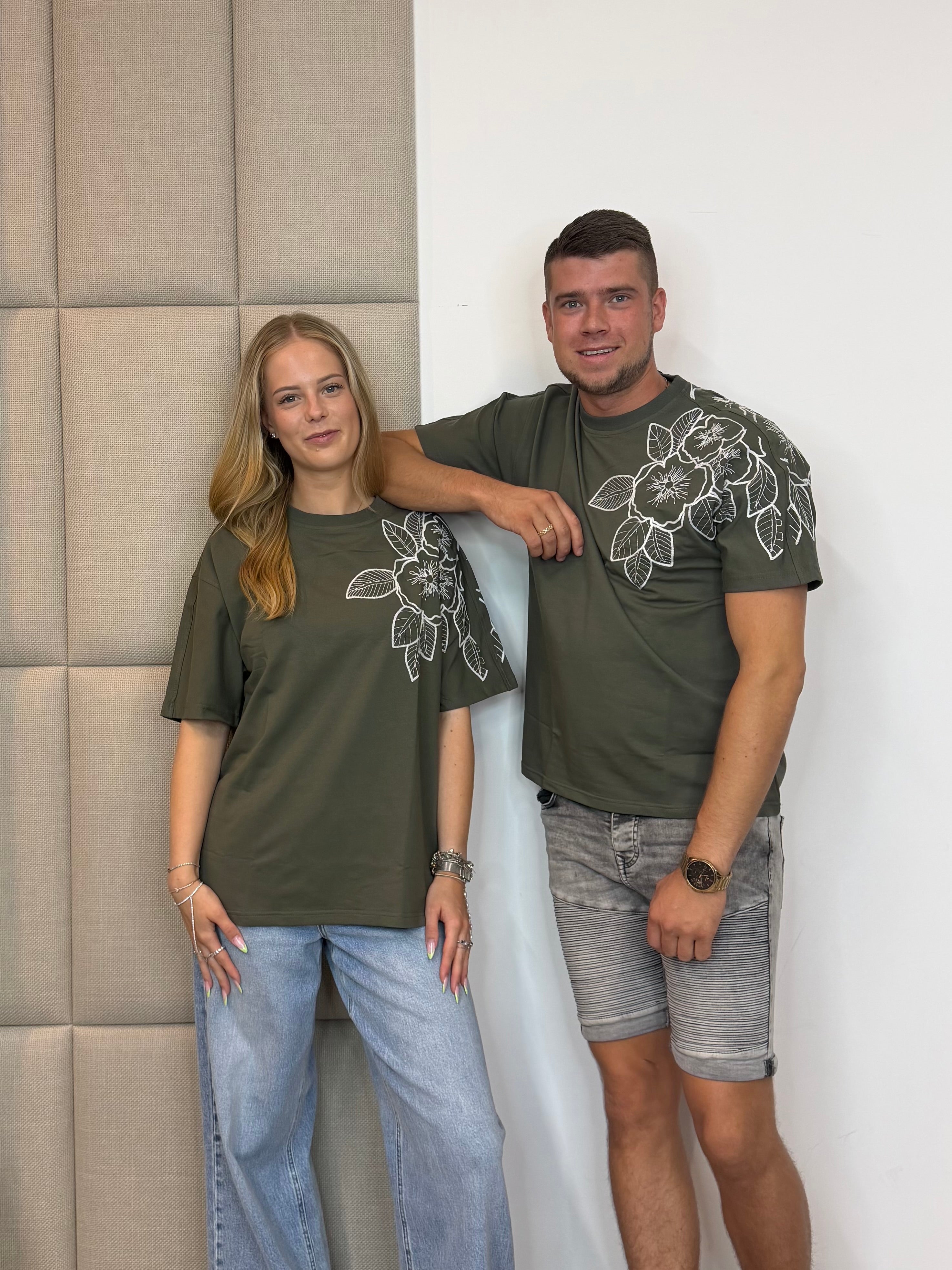 Big Flower T-Shirt - Army