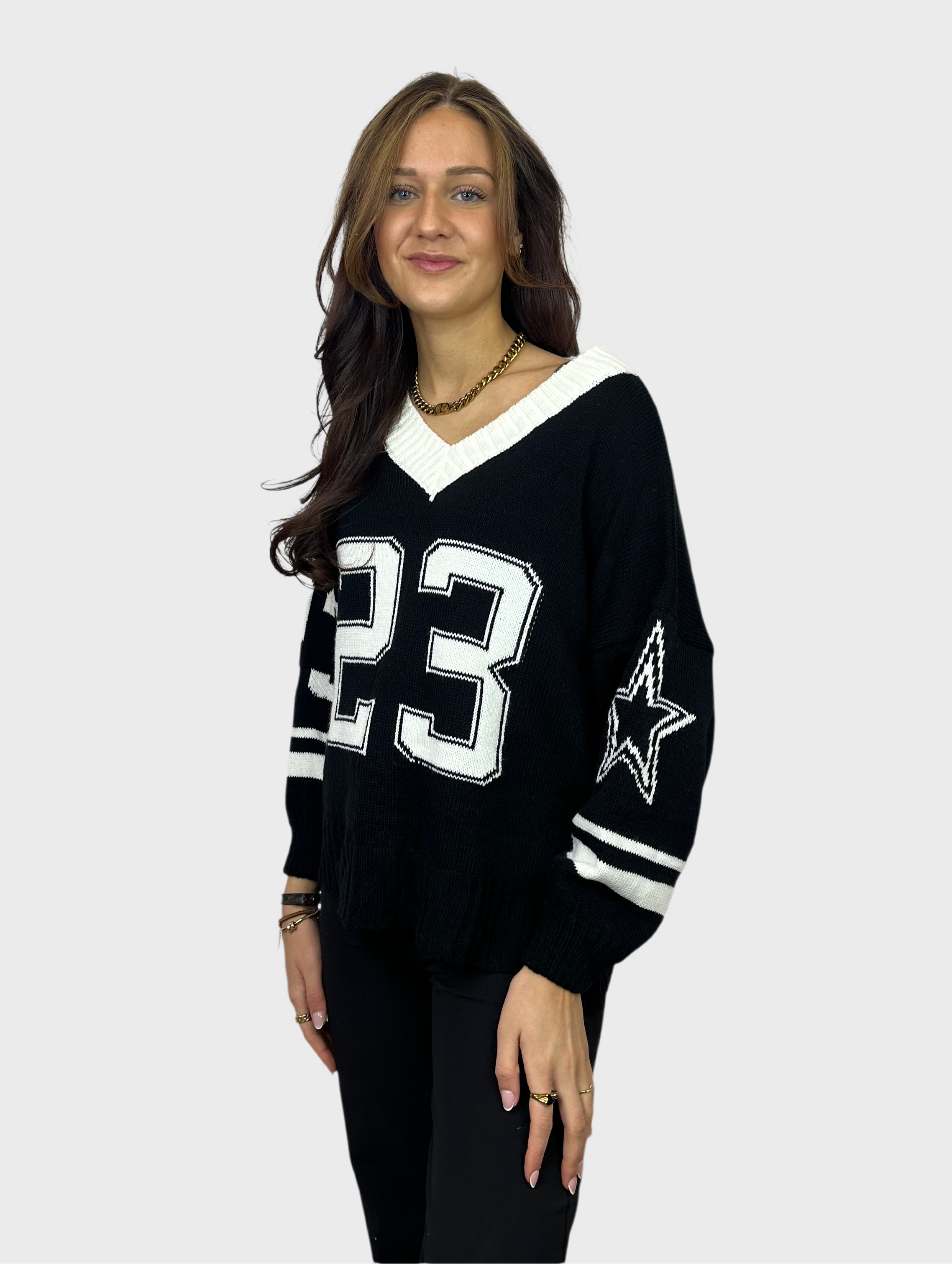 Stars 23 Sweater - Zwart