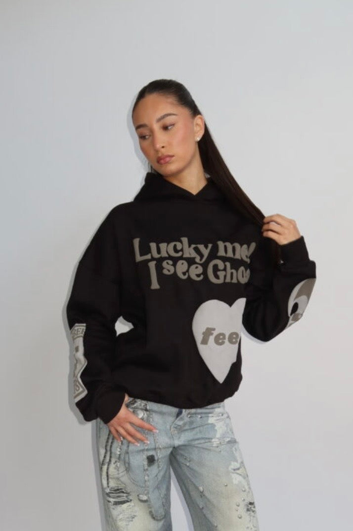 Lucky Me Hoodie - Zwart