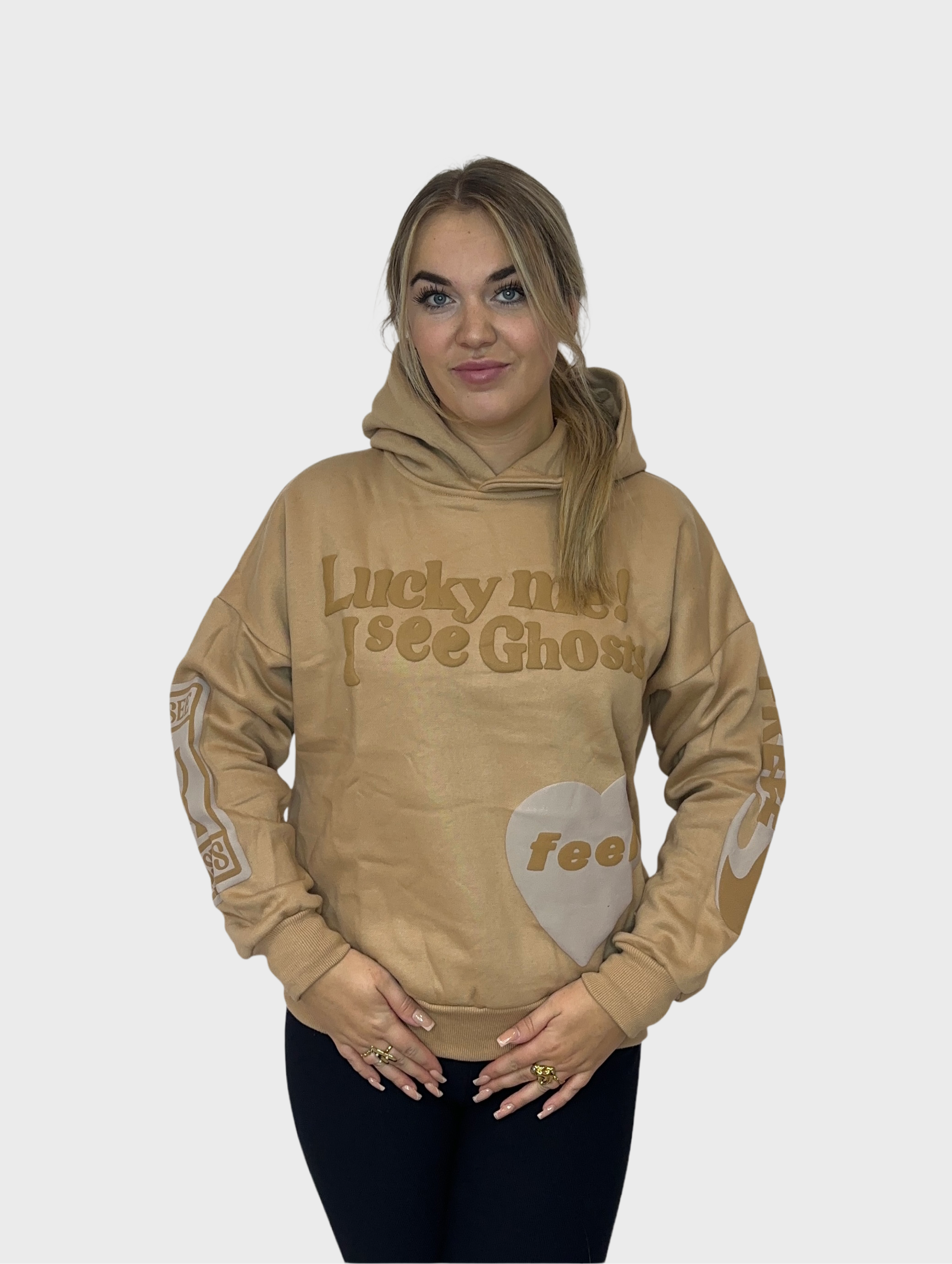 Lucky Me Hoodie - Beige