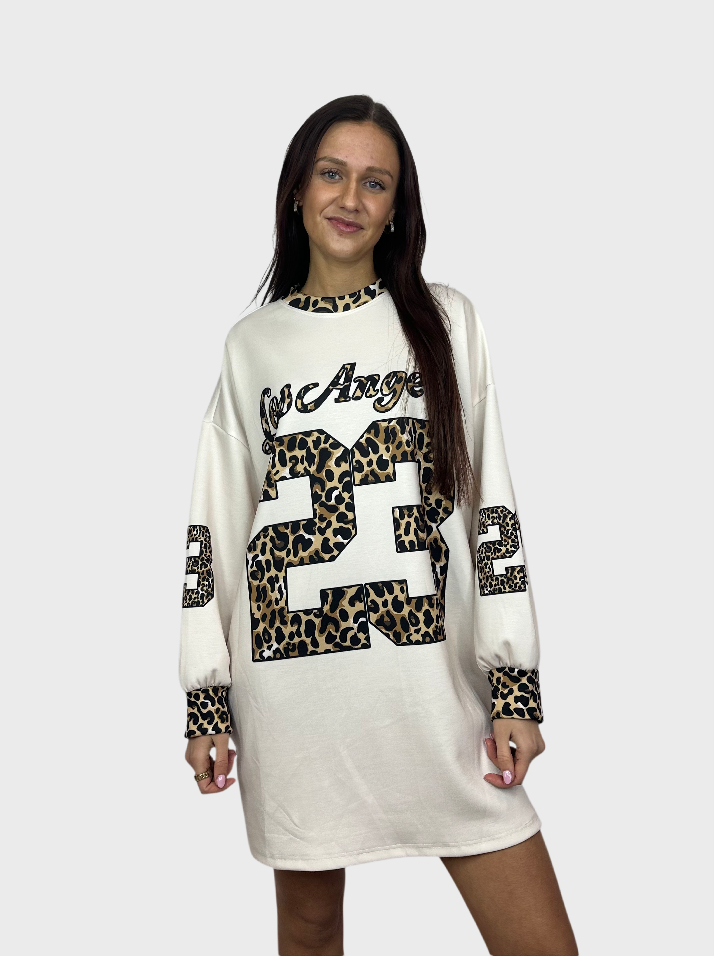 Los Angeles T-Shirt Dress - Beige