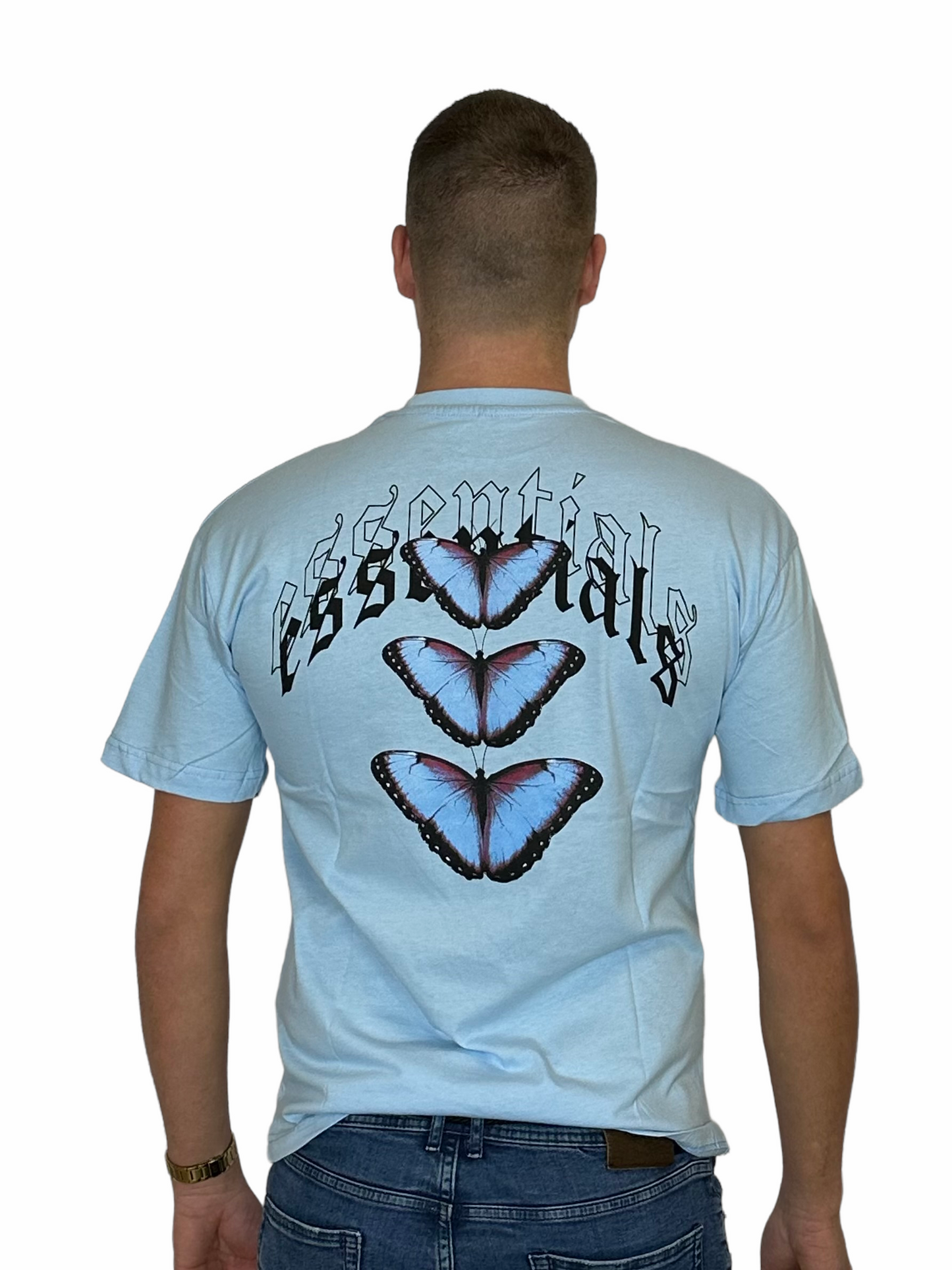 Essentials Butterfly T-Shirt - Baby Blauw