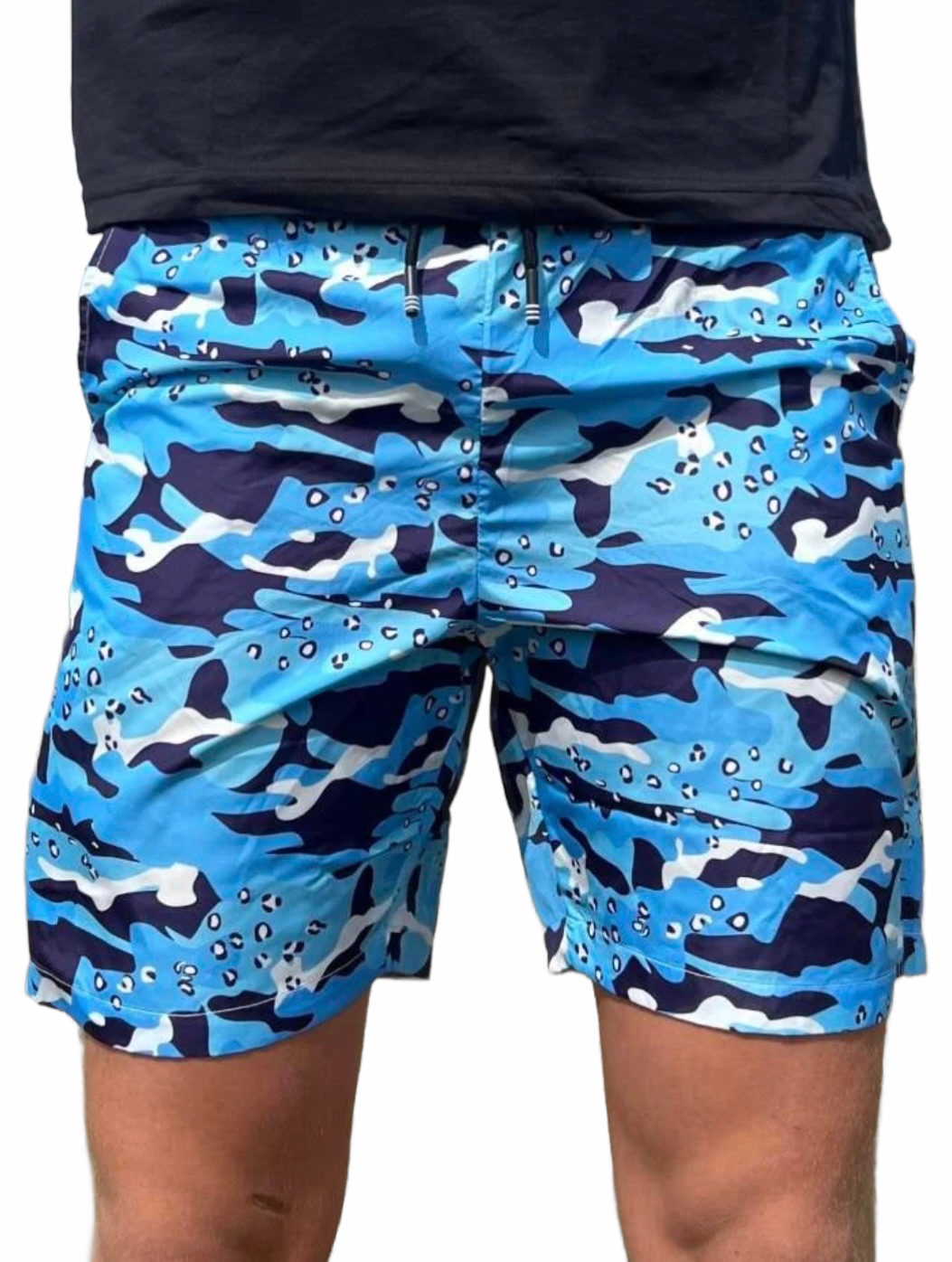 Camo Zwembroek - Blauw - Flexxfashion Flexxfashion Camo Zwembroek - Blauw