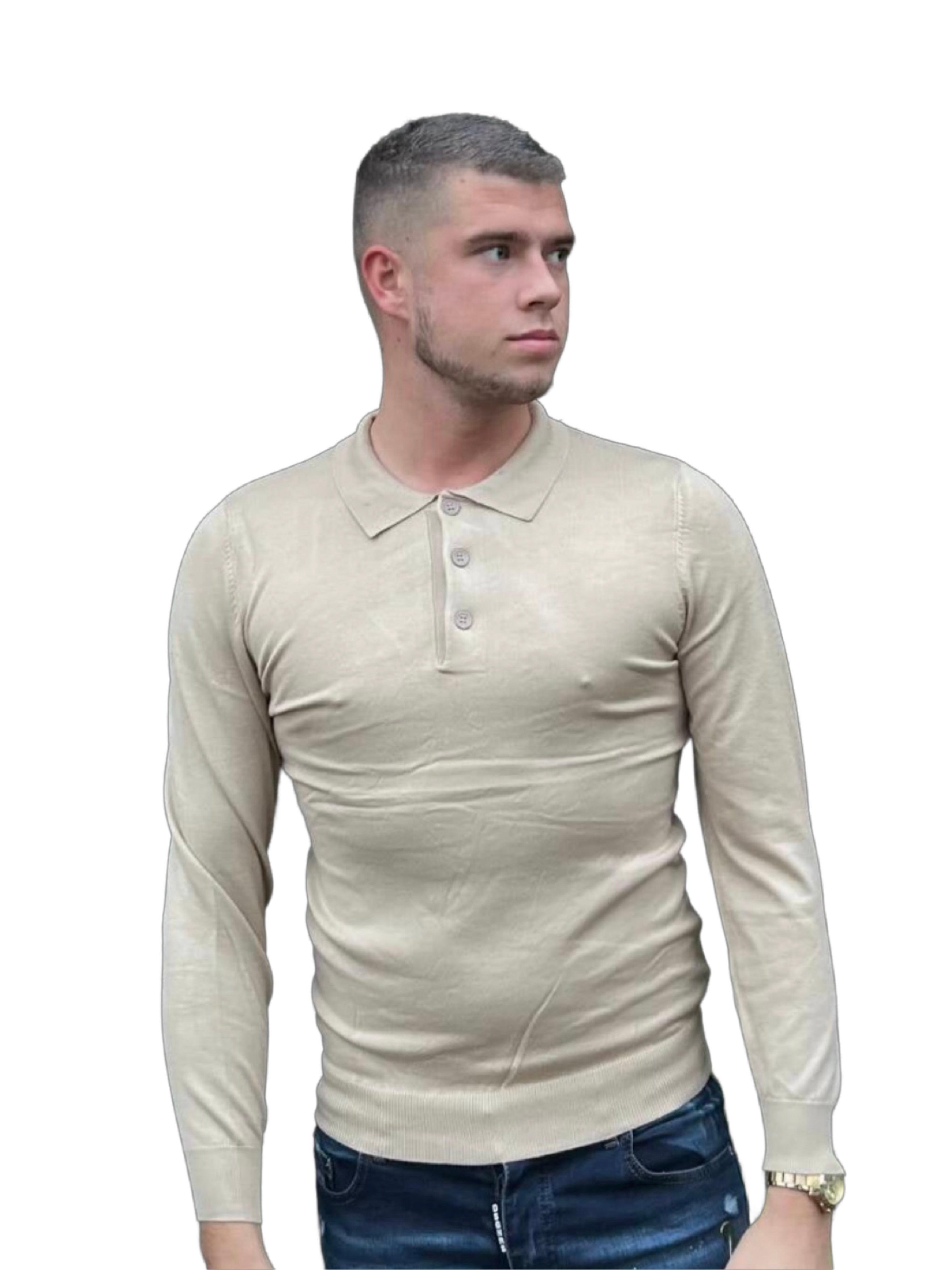 Longsleeve Shirt - Beige - Flexxfashion Flexxfashion Longsleeve Shirt - Beige