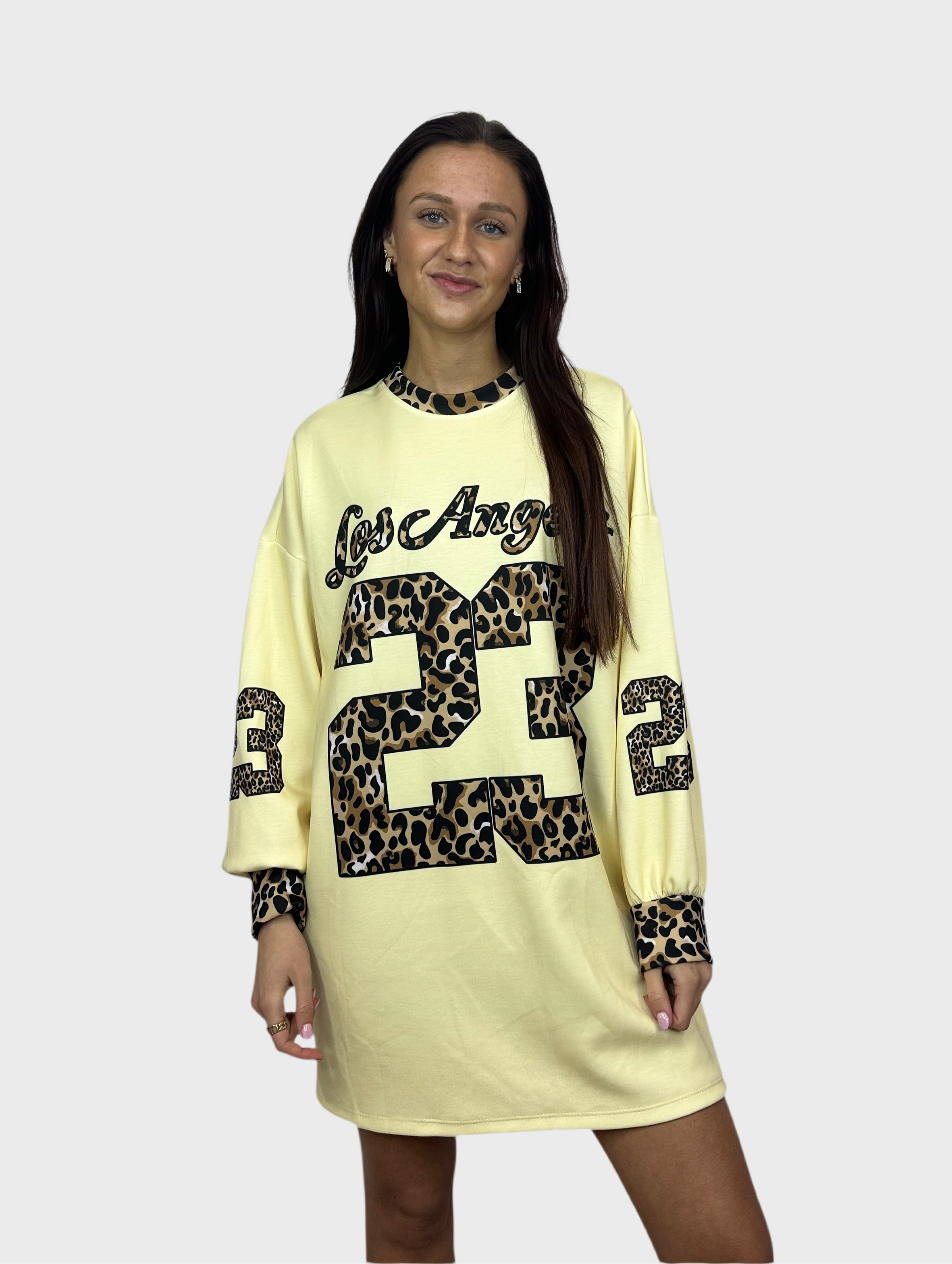 Los Angeles T-Shirt Dress - Butter Yellow