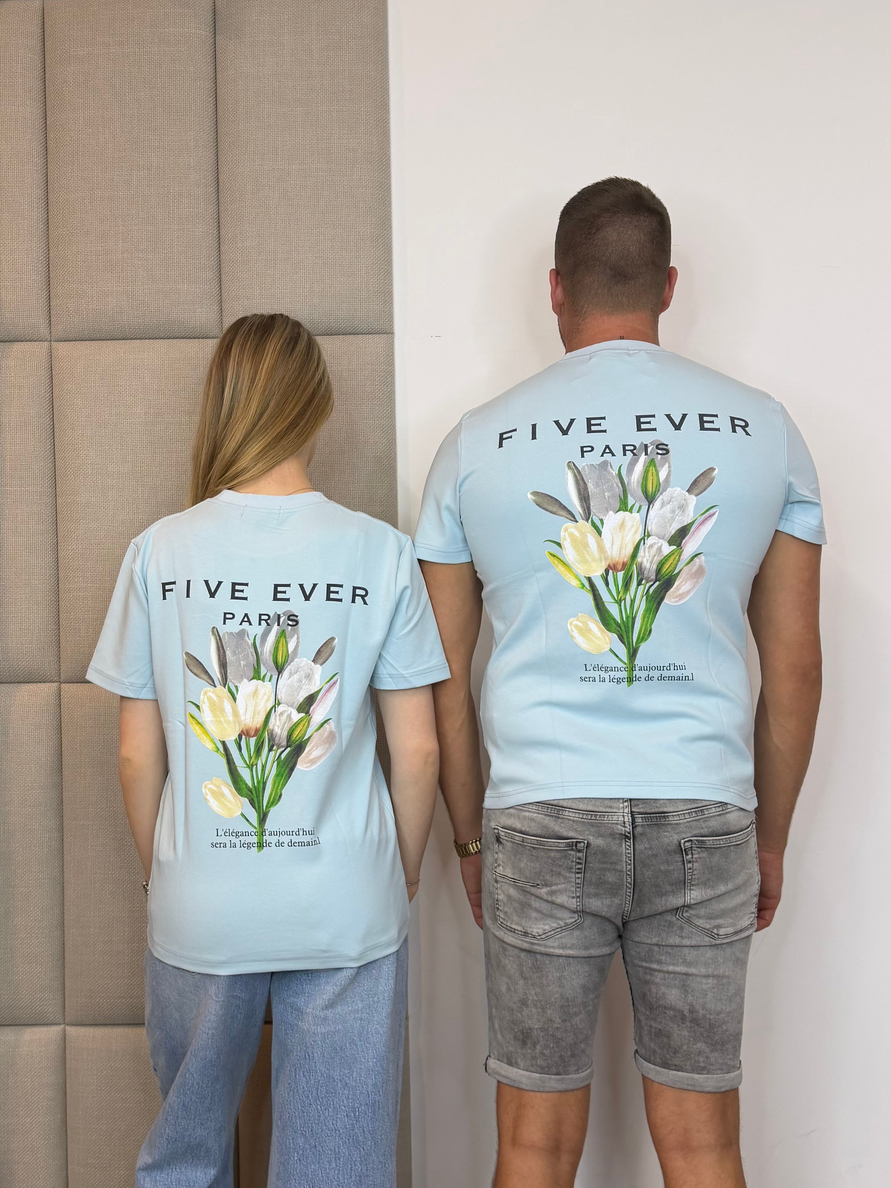 Five Flower T-Shirt - Blauw