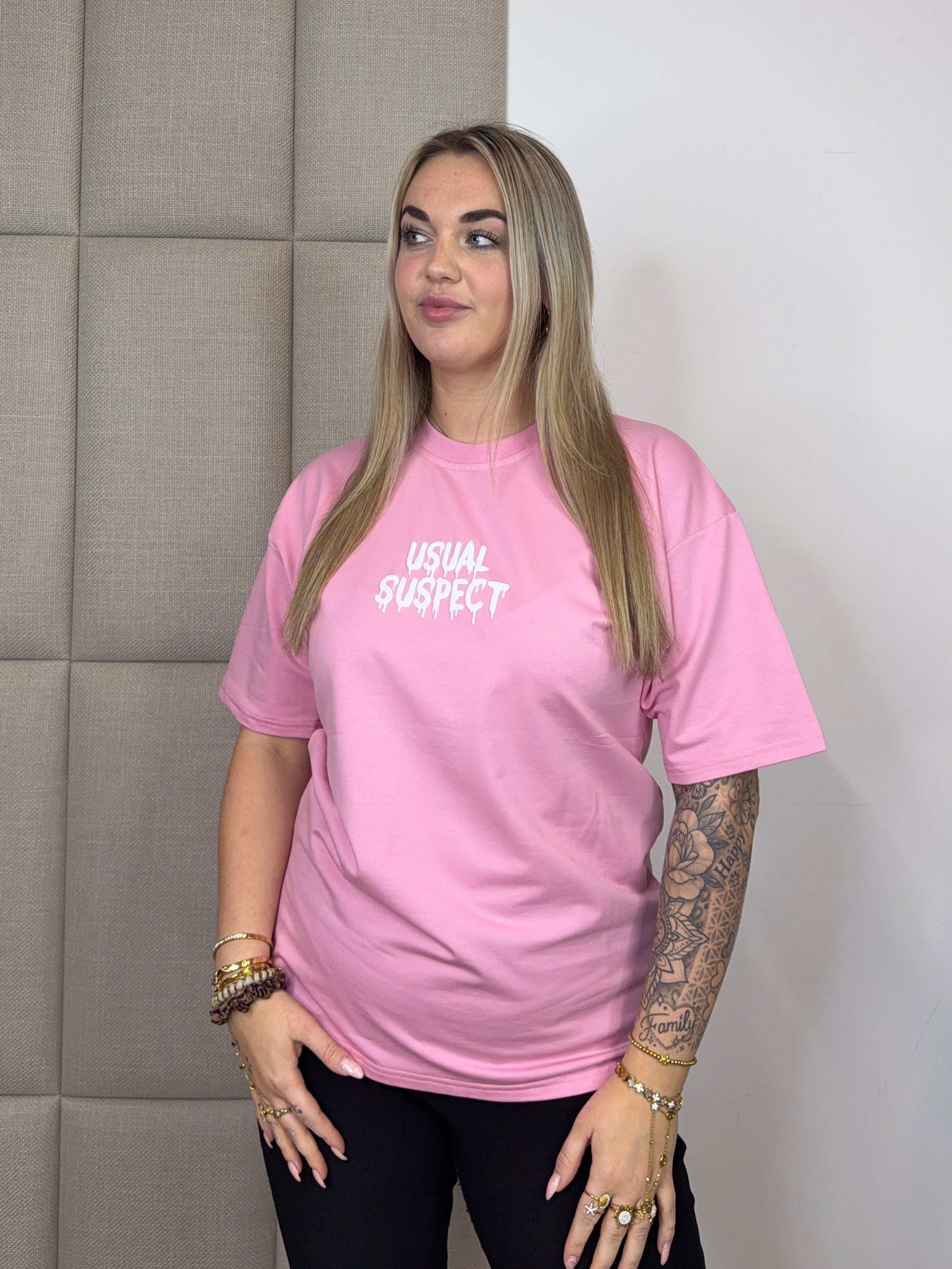 Usual Suspect T-Shirt - Roze