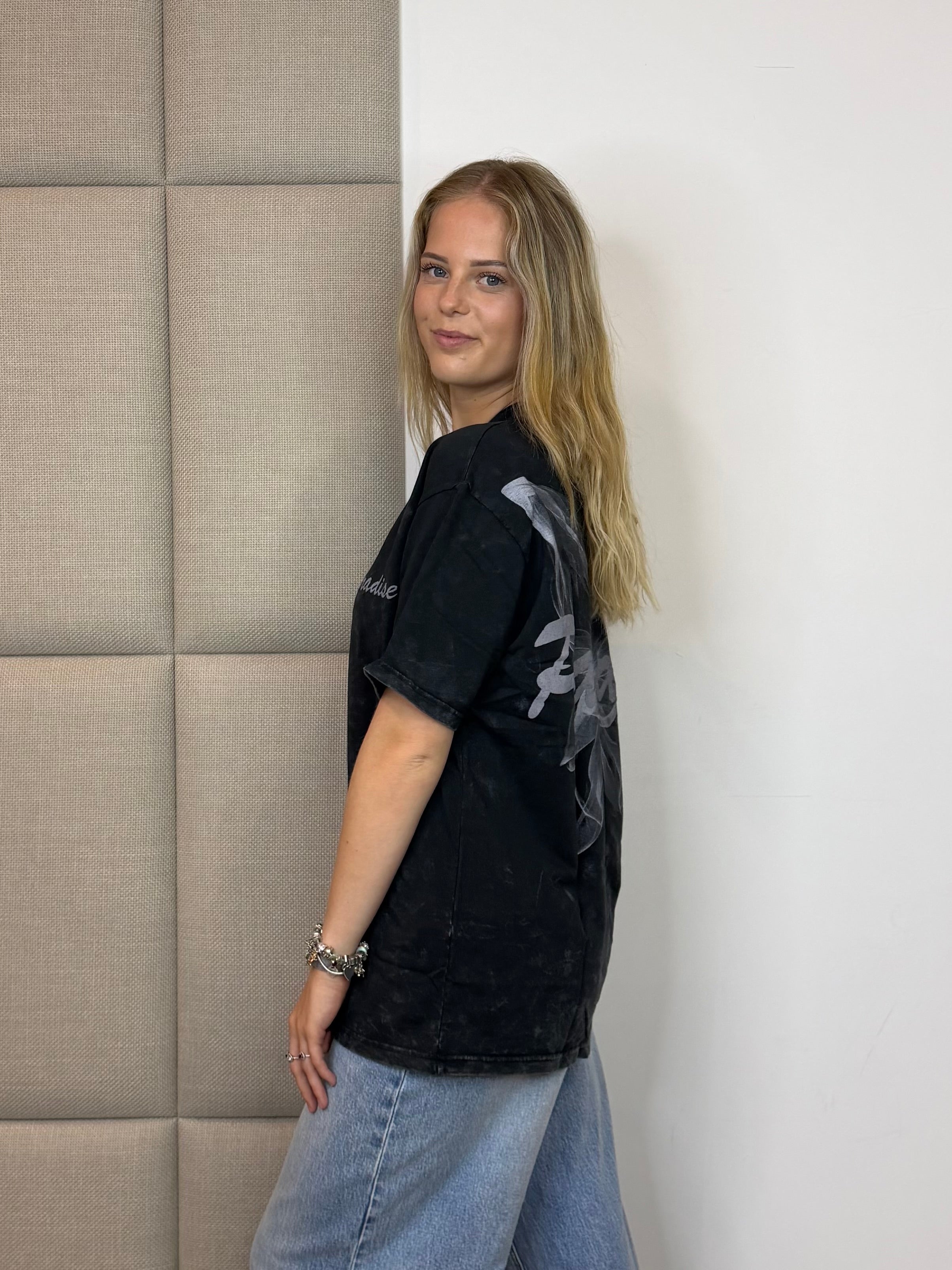 Paradise T-Shirt - Gewassen Zwart