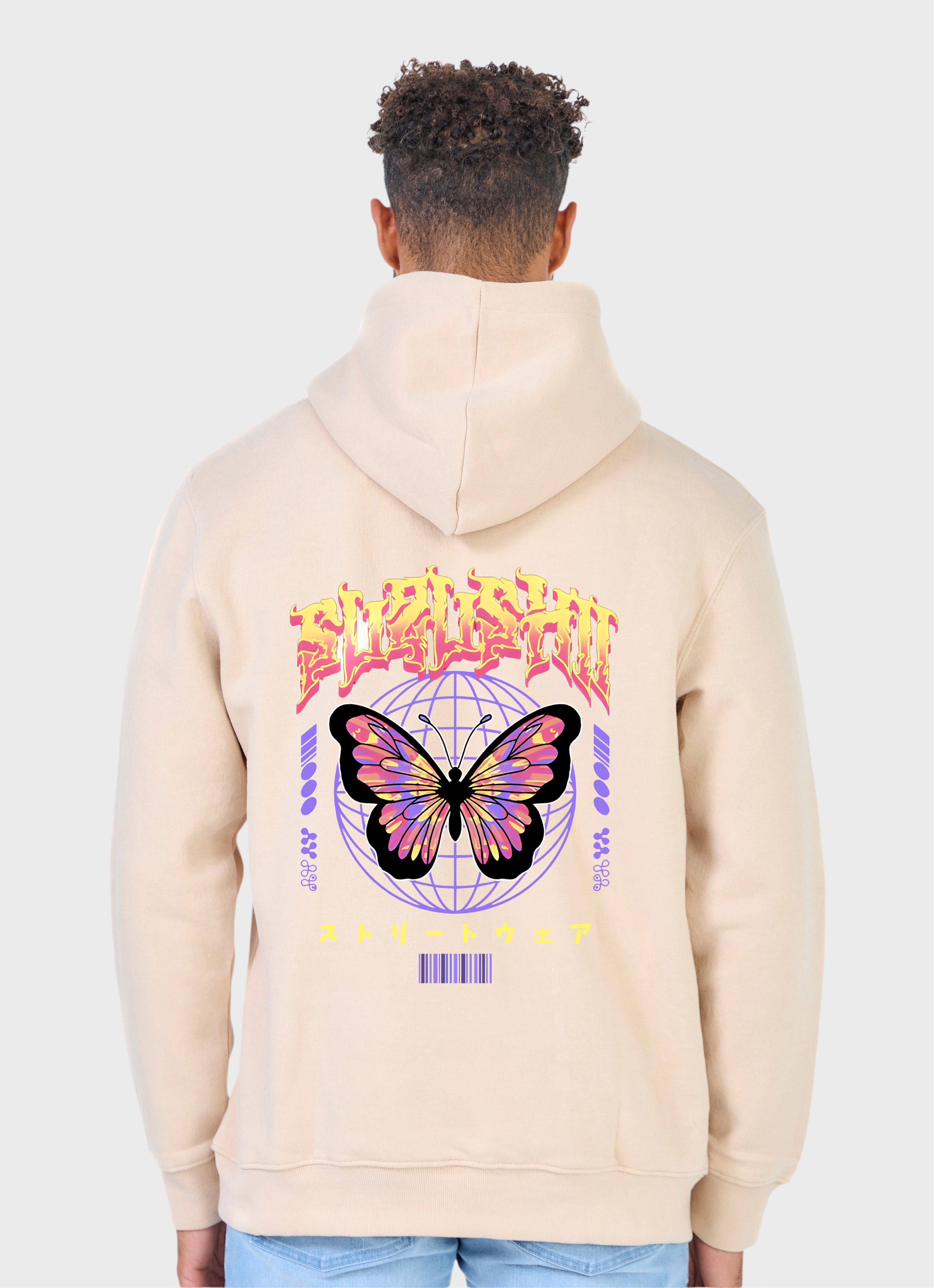 Butterfly Hoodie - Beige