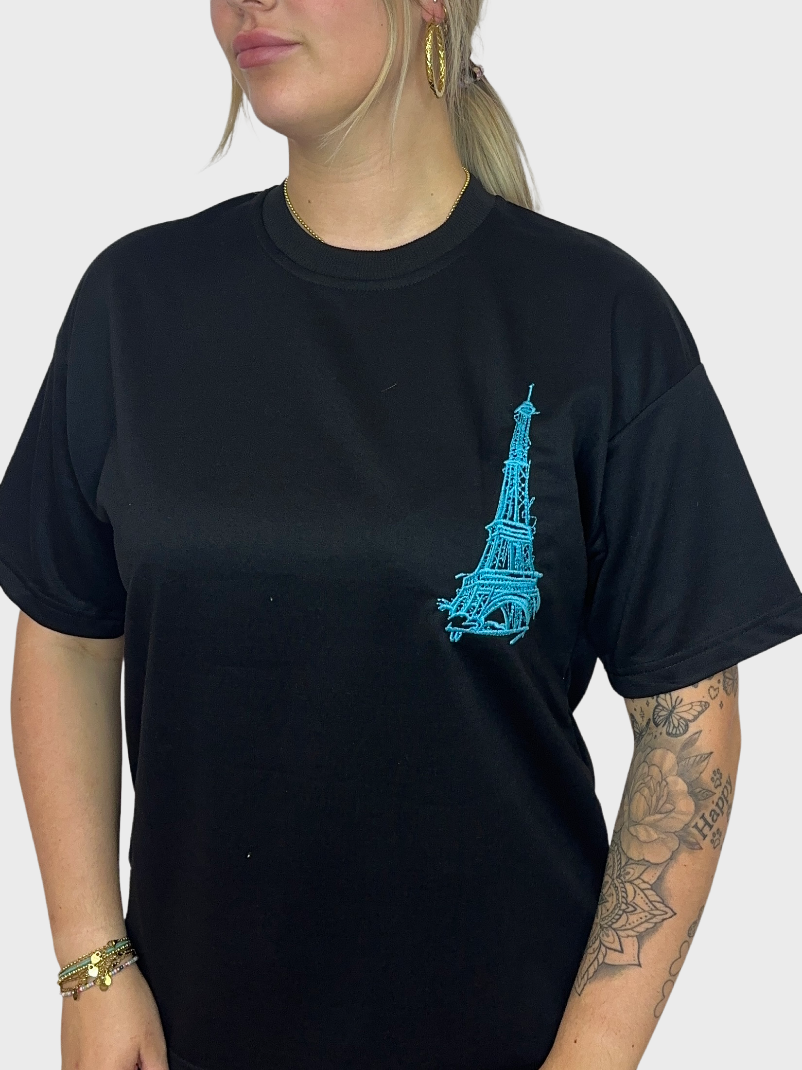 Eiffeltoren T-Shirt - Zwart