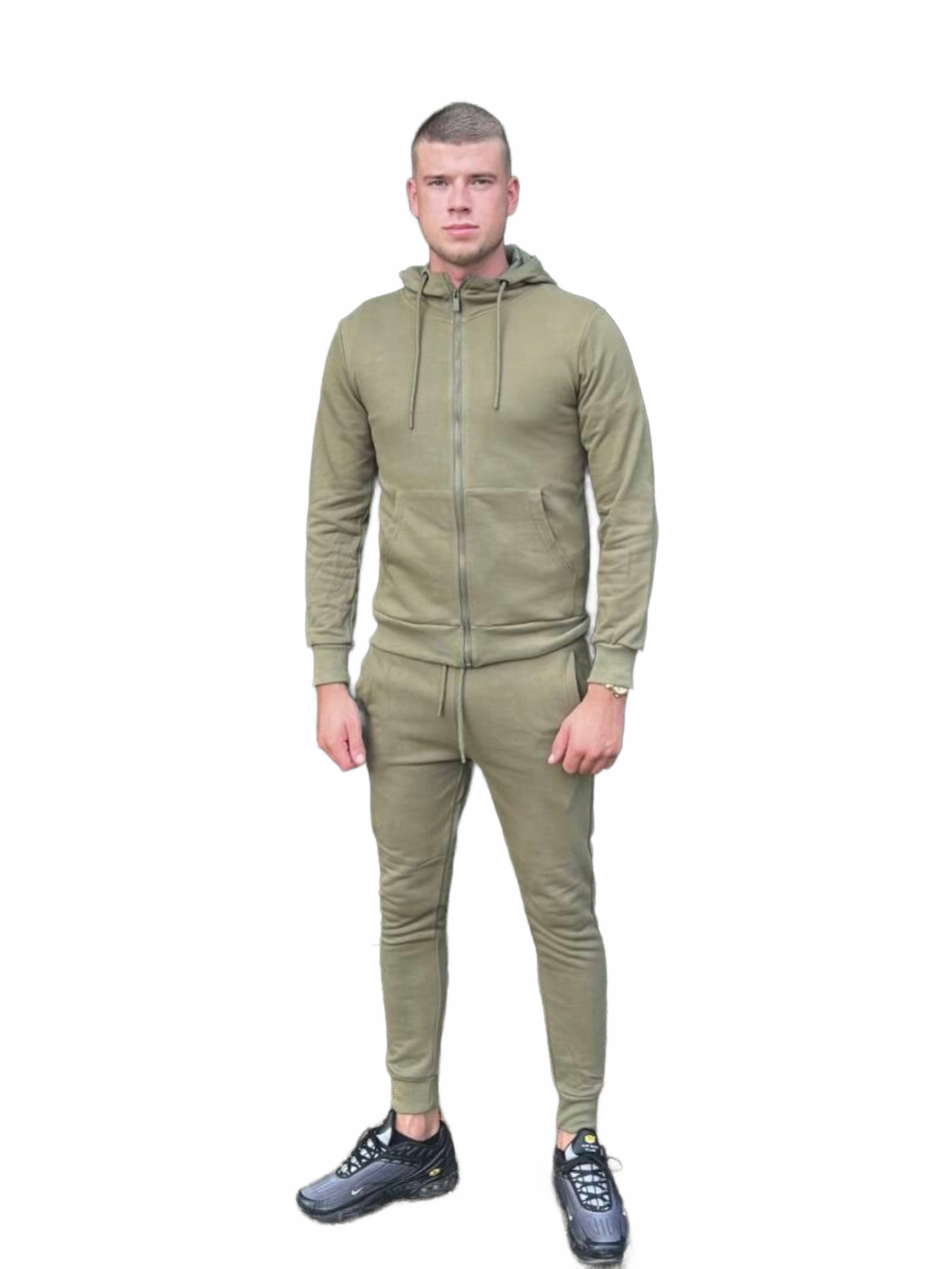 Comfy Vest Trainingspak - Army Groen - Flexxfashion Flexxfashion Comfy Vest Trainingspak - Army Groen