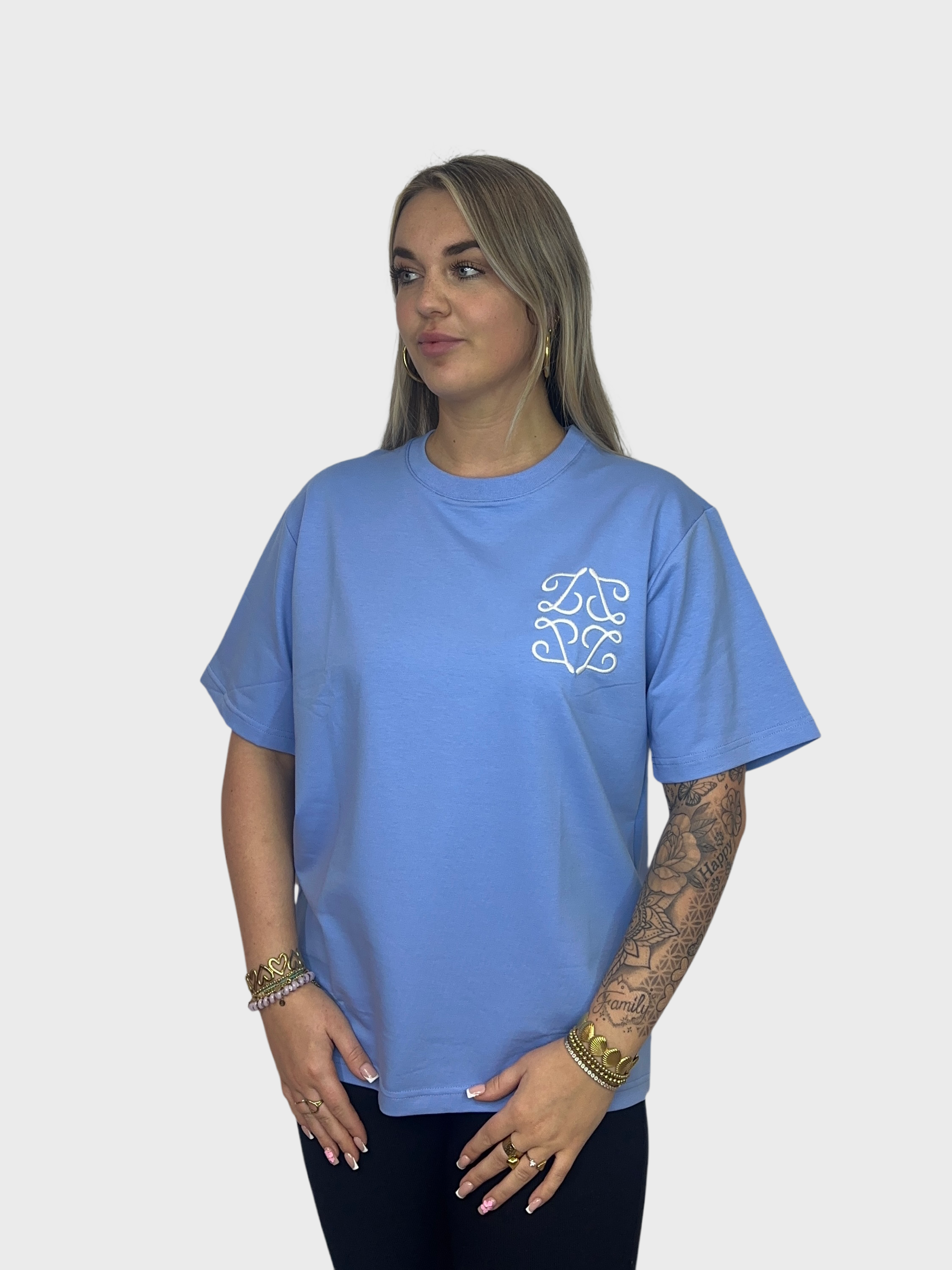 Basic Figure T-Shirt - Baby Blauw