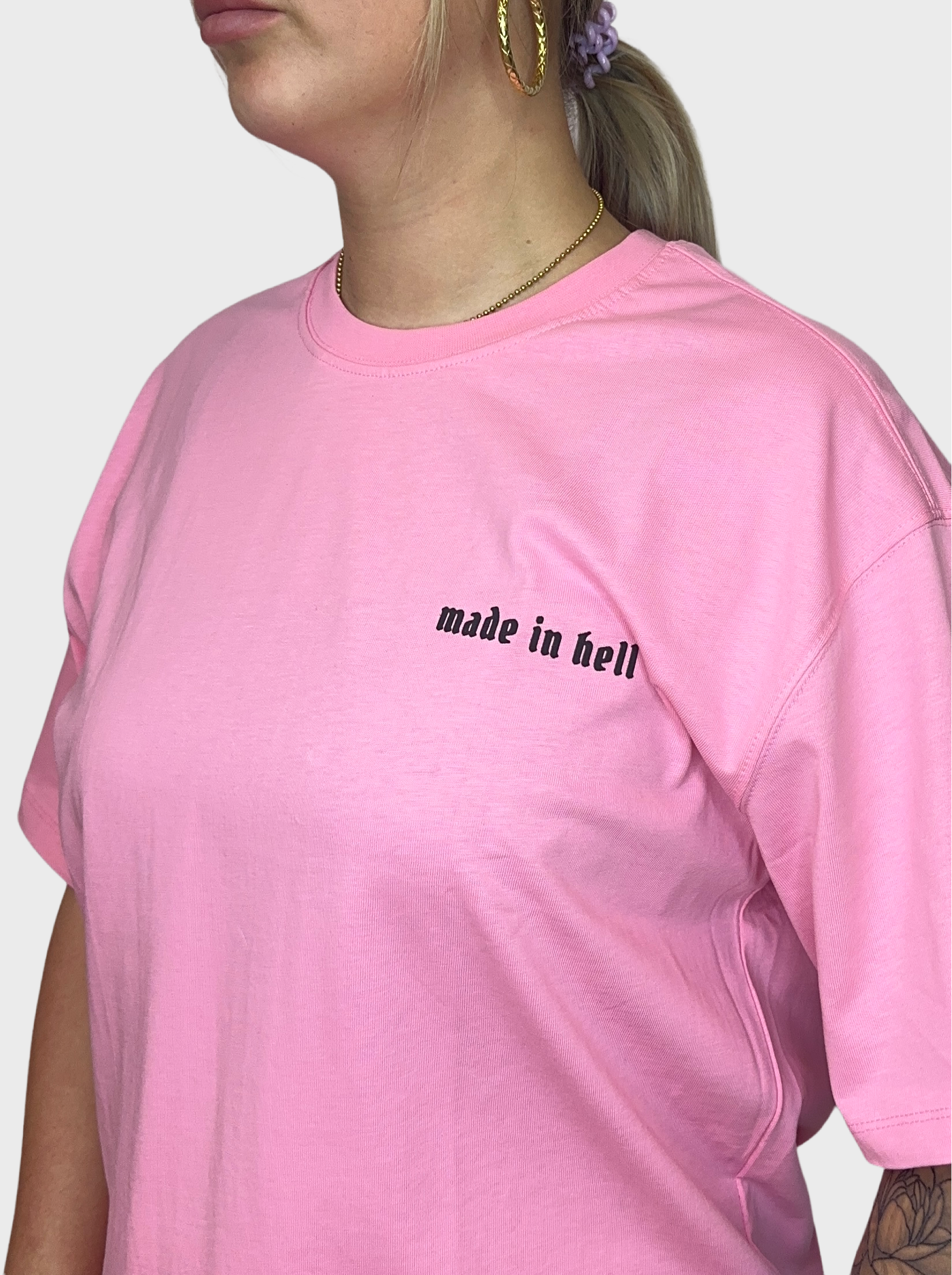 Made in Hell T-Shirt - Roze