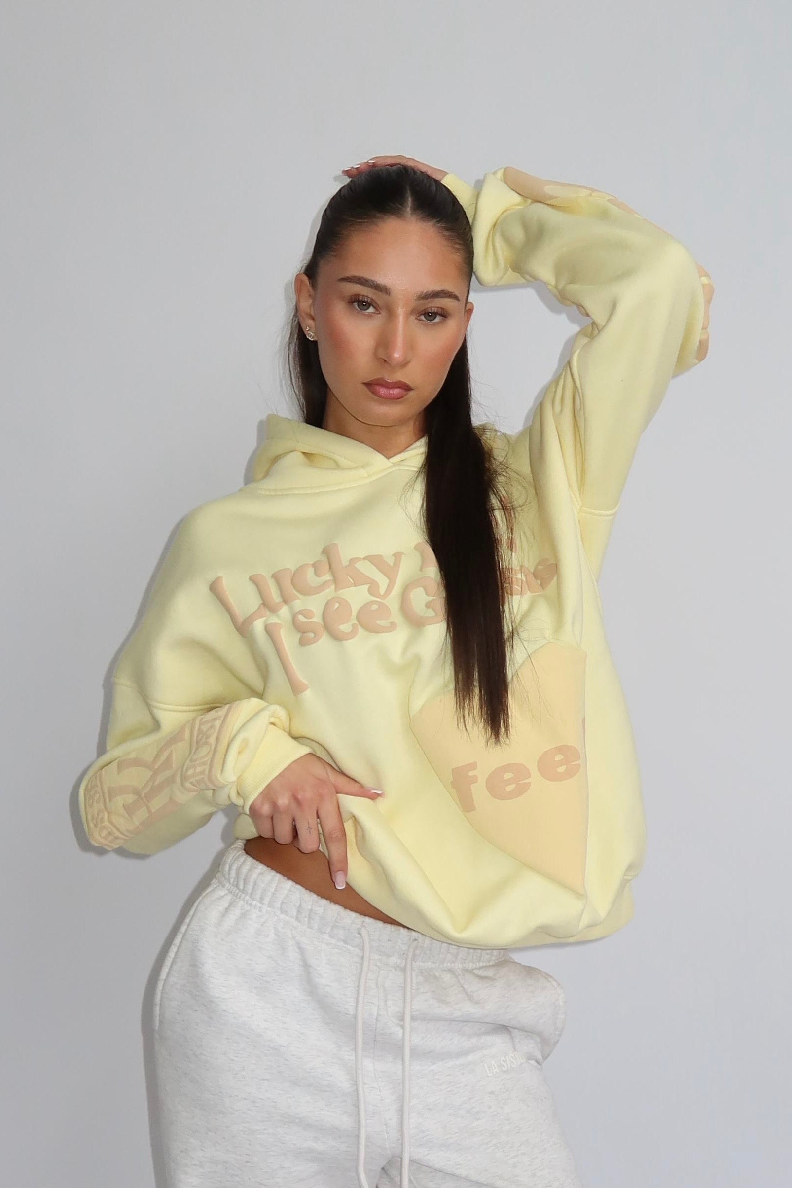 Lucky Me Hoodie - Butter Yellow