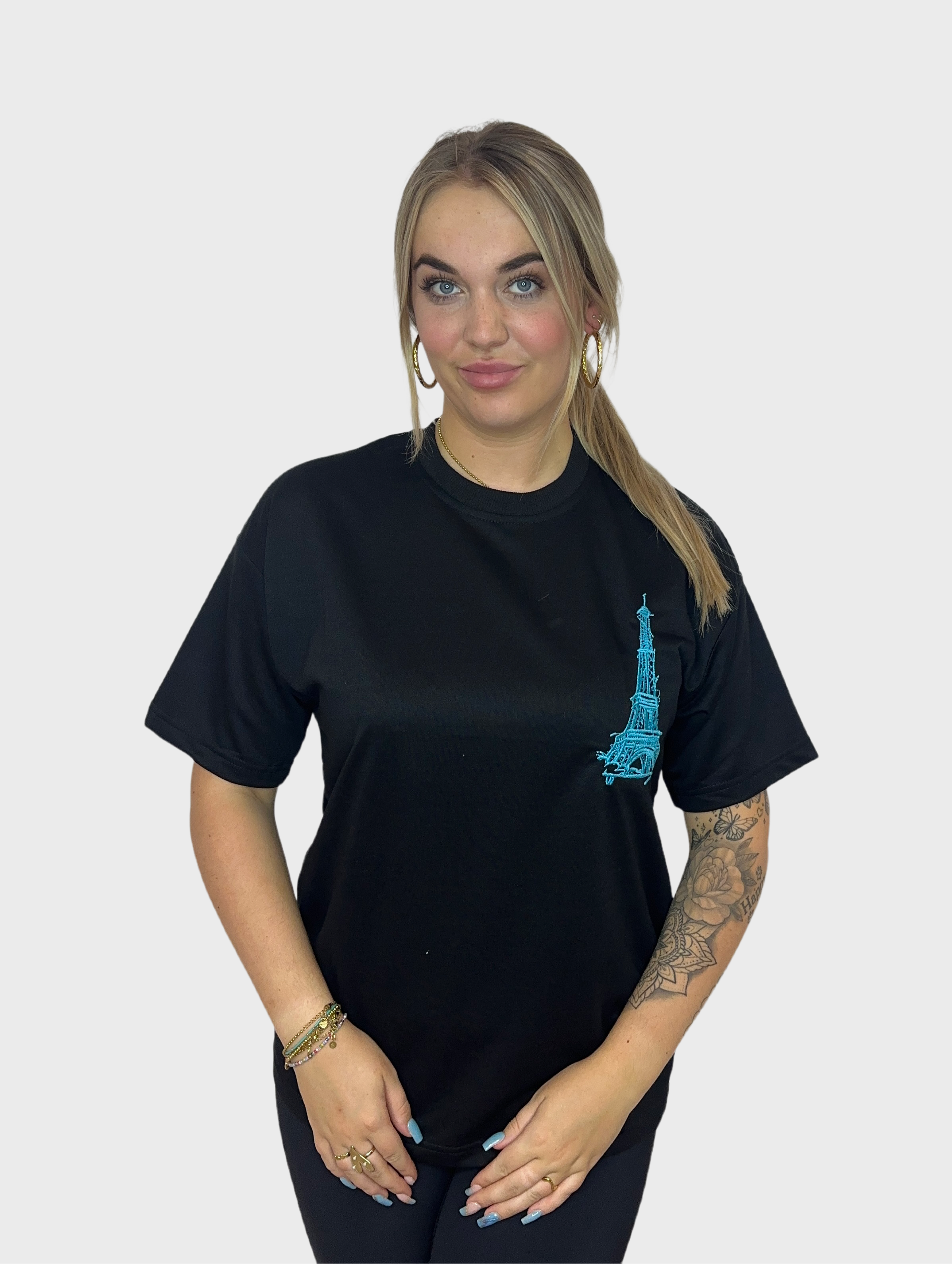 Eiffeltoren T-Shirt - Zwart