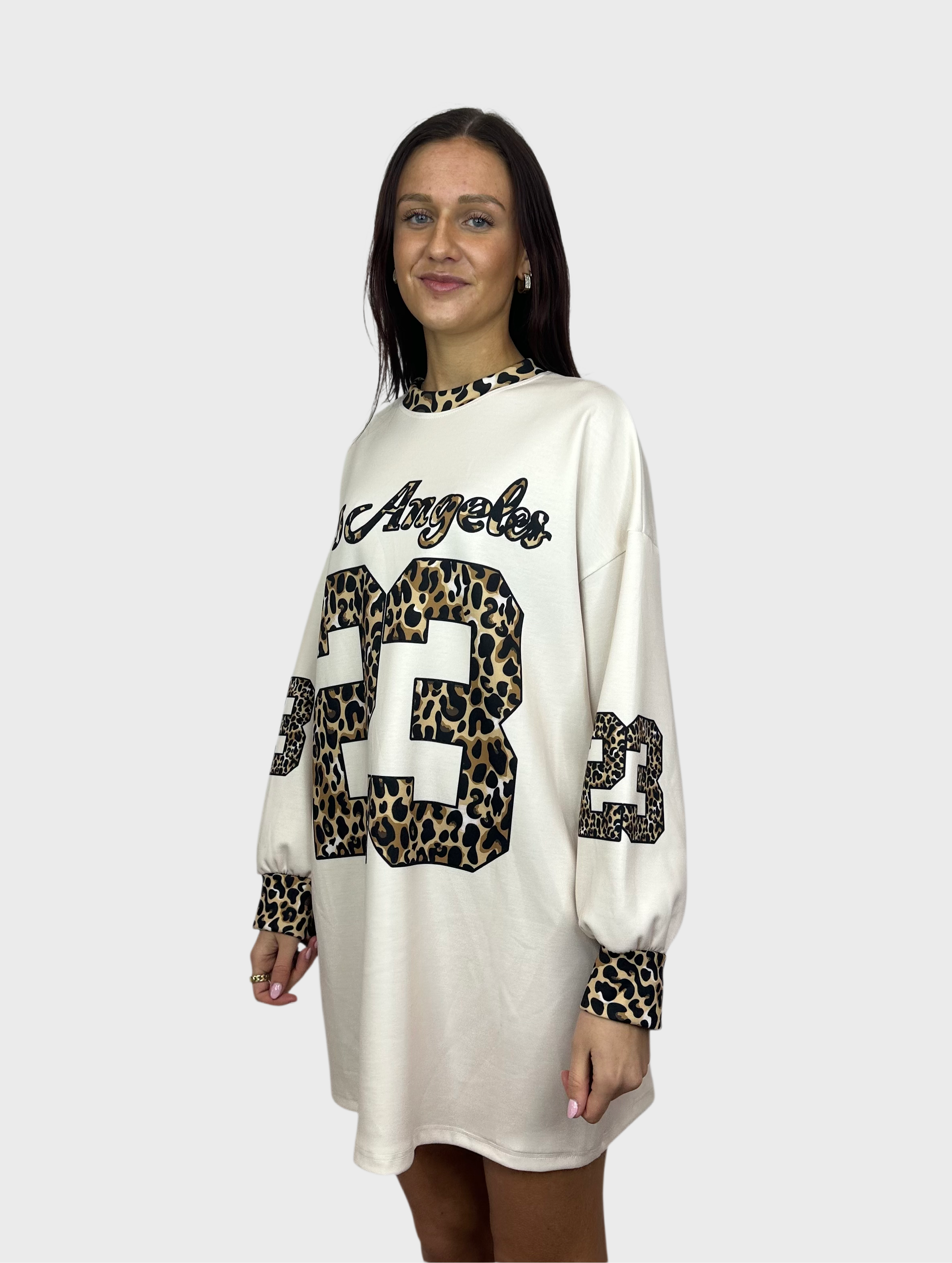 Los Angeles T-Shirt Dress - Beige