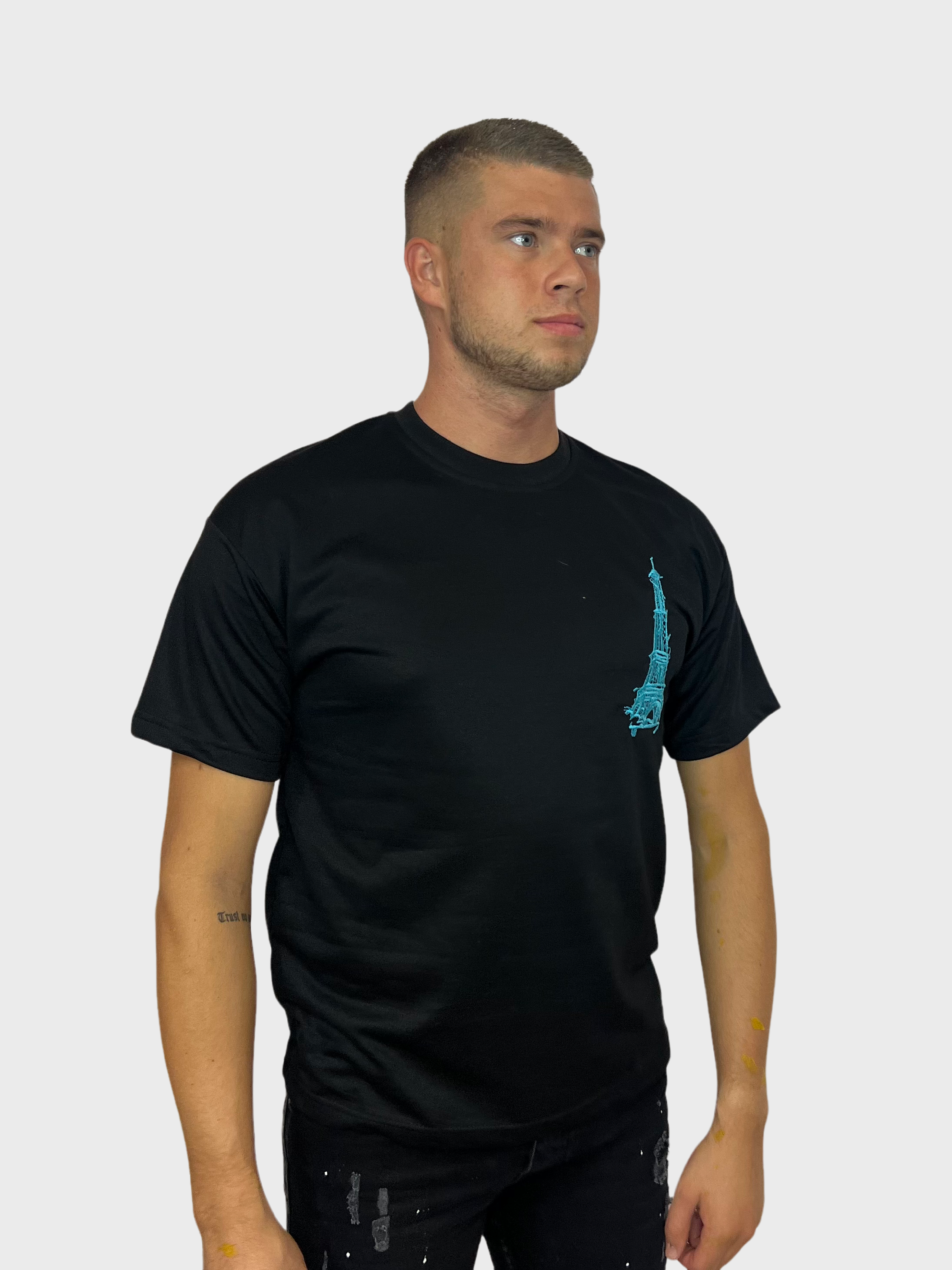 Eiffeltoren T-Shirt - Zwart